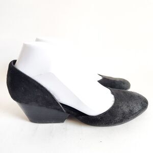 Eileen Fisher Pumps Size 6.5 Lily Black Suede D'Orsay 2" Heels Chic Timeless